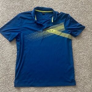Oakley mens blue and yellow polo brand new size large